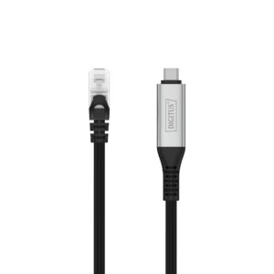 Digitus AK-300601-100-S tinklo kabelis Juoda 10 m Cat6a S/FTP (S-STP) Turas - Image 2