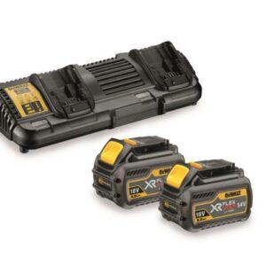 DEWALT AKUMULIATORIUS 18/54V 6,0/2,0Ah FLEXVOLT DCB546 2vnt. + ĮKROVIKLIS DCB132 2-PRIEVADŲ