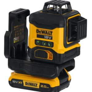 DEWALT LINIJINIS LAZERIS 18V DCLE34031D1 40m 3x360° 1x2,0Ah ŽALIAS