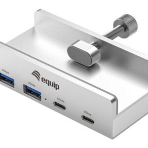 Equip 128967 sąsajos šakotuvas USB 3.2 Gen 1 (3.1 Gen 1) Type-A 5000 Mbit/ai Aliuminis - Image 1