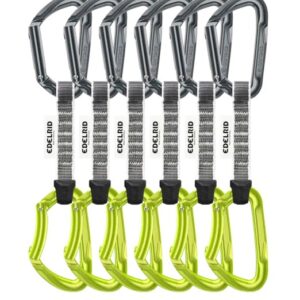 Edelrid 737910106270 laipiojimo karabinas Fiksuojamasis karabinas D formos Žalia, Pilka 6 vnt
