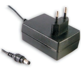 Impulsinis maitinimo šaltinis 12V 2.08A, 5.5x2.1mm, sieninis, MEAN WELL