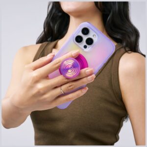 Uchwyt i podstawka do telefonu Popsockets Round Ripple Iridescent Aviation Opalescent MagSafe różowy - Image 7