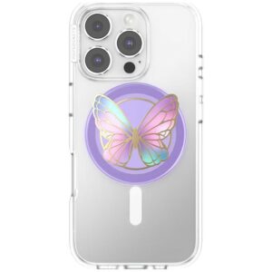 PopSockets Enamel Butterfly Prism MagSafe phone grip and stand lavender - Image 8