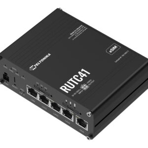Teltonika RUTC41 belaidis maršrutizatorius Gigabitinis eternetas Dviguba juosta (2,4 GHz / 5 GHz) 5G Juoda