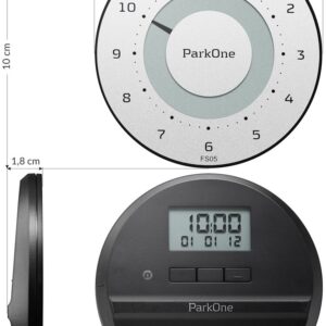 Needit ParkOne stovėjimo kontrolės diskas Juoda, Balta, Metalinis Elektroninis - Image 1