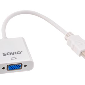 SAVIO HDMI (M) – VGA (F) ADAPTERIS BALTAS CL-201 - Image 1