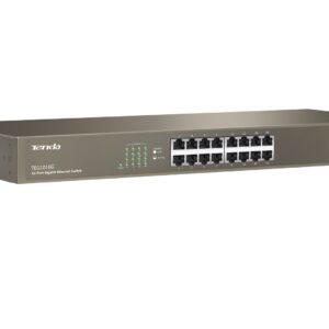 Tenda TEG1016G tinklo komutatorius Ne-valdomas Gigabit Ethernet (10/100/1000) 1U Mėlyna