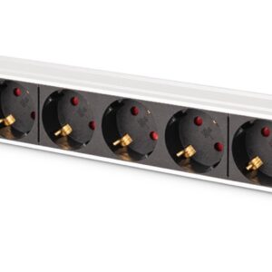 Digitus DN-95437 maitinimo paskirstymo įrenginys 9 AC išvestis(ys / čių) 1U Juoda, Sidabras