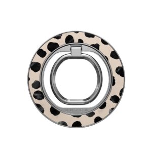 Burga Magnetic Ring Holder, Silver - Almond Latte