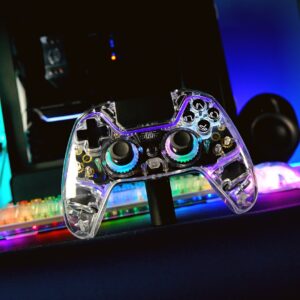 Deltaco Gaming GAM-169-T žaidimų valdiklis Permatomas Bluetooth/USB Žaidimų pultelis Android, Nintendo Switch, PC, PlayStation 4, iOS - Image 2