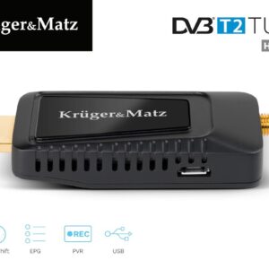 KRUGER & MATZ mini DEKODER DVB-T2 H.265 HEVC KM9999