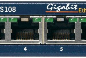 NETGEAR GS108GE tinklo komutatorius Ne-valdomas Gigabit Ethernet (10/100/1000) Mėlyna
