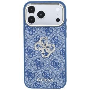 Case Guess 4G & Big Strass Logo for iPhone 18 Pro / iPhone 17 Pro Blue - Image 3