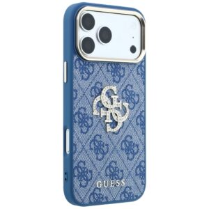 Case Guess 4G & Big Strass Logo for iPhone 18 Pro / iPhone 17 Pro Blue - Image 4