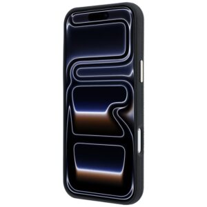 Guess Grained Round Strass Logo MagSafe dėklas, skirtas iPhone 18 Pro Max / 17 Pro Max, juodas - Image 5