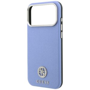 Guess Grained Round Strass Logo MagSafe dėklas, skirtas iPhone 18 Pro Max / 17 Pro Max, mėlynas - Image 6