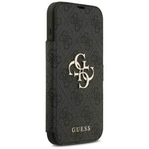 Guess Book 4G Metal Logo dėklas, skirtas iPhone 18 Pro Max / iPhone 17 Pro Max, juodas - Image 4