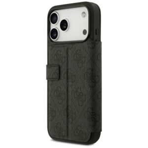 Guess Book 4G Metal Logo dėklas, skirtas iPhone 18 Pro Max / iPhone 17 Pro Max, juodas - Image 5