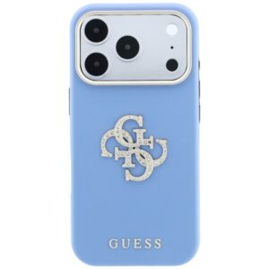 Dėklas Guess Smooth & Big Strass Logo, skirtas iPhone 18 Pro / 17 Pro, mėlynas - Image 3
