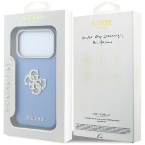 Dėklas Guess Smooth & Big Strass Logo, skirtas iPhone 18 Pro / 17 Pro, mėlynas - Image 8