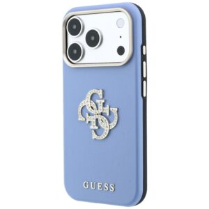 Dėklas Guess Smooth & Big Strass Logo, skirtas iPhone 18 Pro Max / 17 Pro Max, mėlynas - Image 2