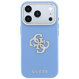 Dėklas Guess Smooth & Big Strass Logo, skirtas iPhone 18 Pro Max / 17 Pro Max, mėlynas - Image 3