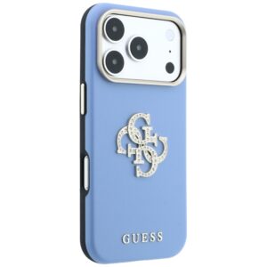 Dėklas Guess Smooth & Big Strass Logo, skirtas iPhone 18 Pro Max / 17 Pro Max, mėlynas - Image 4