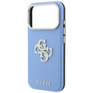 Dėklas Guess Smooth & Big Strass Logo, skirtas iPhone 18 Pro Max / 17 Pro Max, mėlynas - Image 6