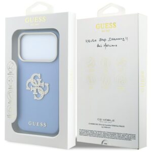 Dėklas Guess Smooth & Big Strass Logo, skirtas iPhone 18 Pro Max / 17 Pro Max, mėlynas - Image 8