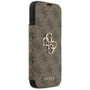 Guess Book 4G Metal Logo dėklas, skirtas iPhone 18 Pro Max / iPhone 17 Pro Max, rudas - Image 4