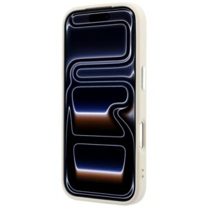 Dėklas Guess Grained Triangle Logo MagSafe, skirtas iPhone 18 Pro Max / 17 Pro Max, smėlio spalvos - Image 5