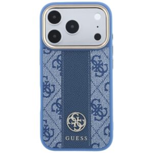 Dėklas Guess 4G su Stripe Round ir Classic Logos MagSafe, skirtas iPhone 18 Pro / iPhone 17 Pro, mėlynas - Image 3