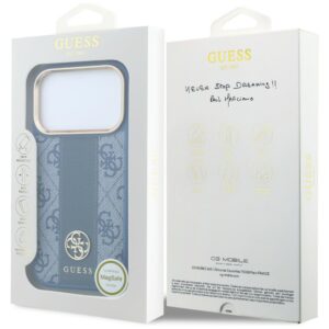Dėklas Guess 4G su Stripe Round ir Classic Logos MagSafe, skirtas iPhone 18 Pro / iPhone 17 Pro, mėlynas - Image 8