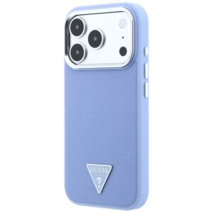 Guess Grained Triangle Logo MagSafe dėklas, skirtas iPhone 18 Pro Max / 17 Pro Max, mėlynas - Image 2