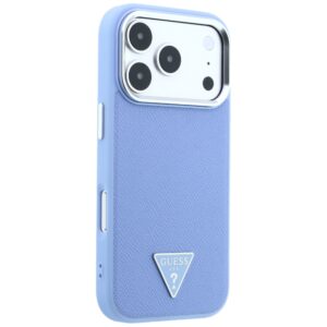 Guess Grained Triangle Logo MagSafe dėklas, skirtas iPhone 18 Pro Max / 17 Pro Max, mėlynas - Image 4
