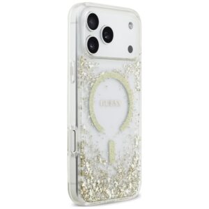 Guess Resin Bottom Glitter MagSafe Case for iPhone 18 Pro Max / iPhone 17 Pro Max gold - Image 4
