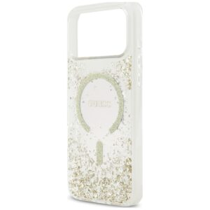 Guess Resin Bottom Glitter MagSafe Case for iPhone 18 Pro Max / iPhone 17 Pro Max gold - Image 6