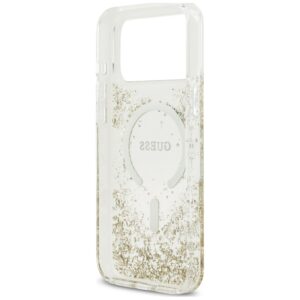 Guess Resin Bottom Glitter MagSafe Case for iPhone 18 Pro Max / iPhone 17 Pro Max gold - Image 7