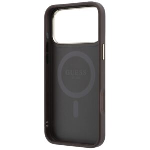 Guess Ring Stand 360 4G Classic Logo MagSafe dėklas, skirtas iPhone 18 Pro / 17 Pro, rudas - Image 7
