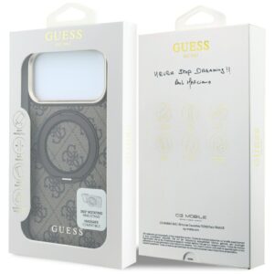 Guess Ring Stand 360 4G Classic Logo MagSafe dėklas, skirtas iPhone 18 Pro / 17 Pro, rudas - Image 8