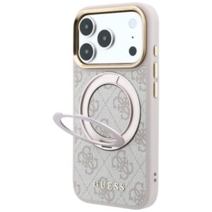 Case Guess Ring Stand 360 4G Classic Logo MagSafe for iPhone 18 Pro Max / 17 Pro Max pink - Image 2