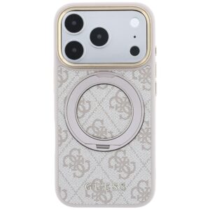 Case Guess Ring Stand 360 4G Classic Logo MagSafe for iPhone 18 Pro Max / 17 Pro Max pink - Image 3