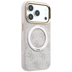 Case Guess Ring Stand 360 4G Classic Logo MagSafe for iPhone 18 Pro Max / 17 Pro Max pink - Image 4