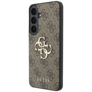 Guess Leather 4G Metal Logo dėklas, skirtas Samsung Galaxy S26 FE, rudas - Image 2