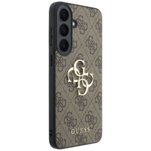 Guess Leather 4G Metal Logo dėklas, skirtas Samsung Galaxy S26 FE, rudas - Image 4