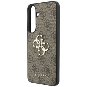 Guess Leather 4G Metal Logo dėklas, skirtas Samsung Galaxy S26 FE, rudas - Image 6