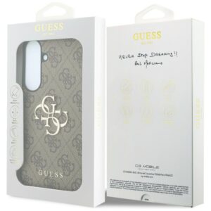 Guess Leather 4G Metal Logo dėklas, skirtas Samsung Galaxy S26 FE, rudas - Image 8