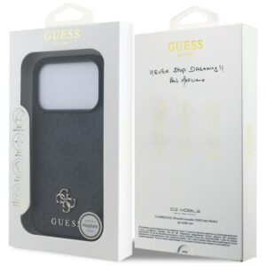 Guess 4G Small Classic Logo MagSafe dėklas, skirtas iPhone 18 Pro / 17 Pro, juodas - Image 8