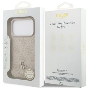 Guess 4G Small Classic Logo MagSafe dėklas, skirtas iPhone 18 Pro / 17 Pro, rožinis - Image 8